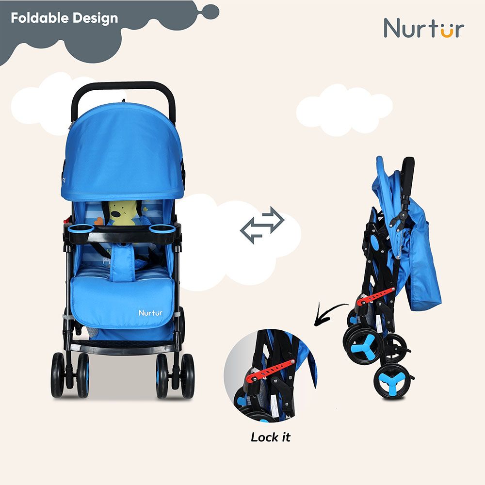 Nurtur - Ryder Lightweight Stroller - Blue