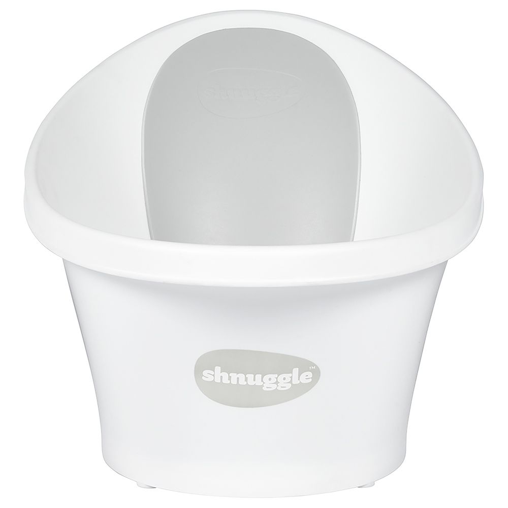 Shnuggle - Baby Bath Tub - White With Grey