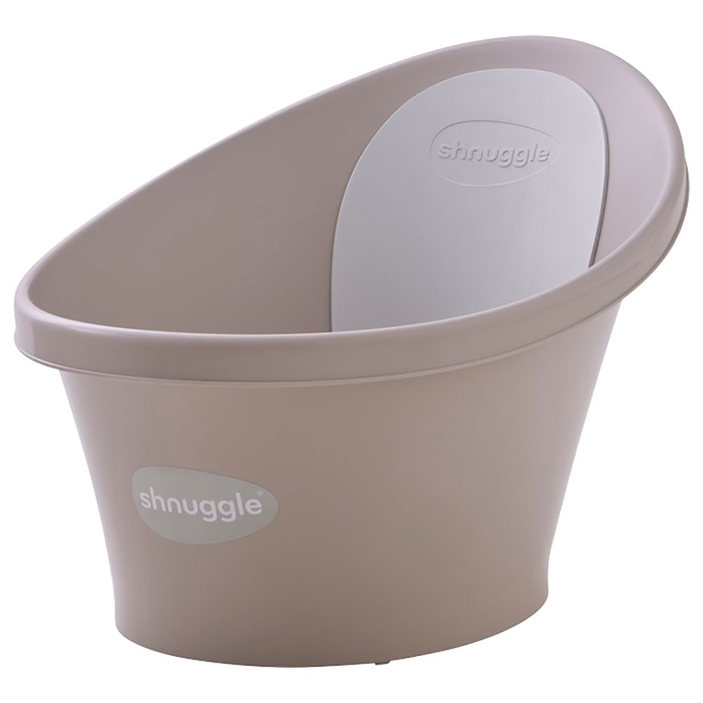 Shnuggle - Baby Bath Tub - Taupe with White