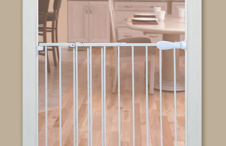 Summer Infant, Top Of Stairs Simple To Secure Metal Gate - White