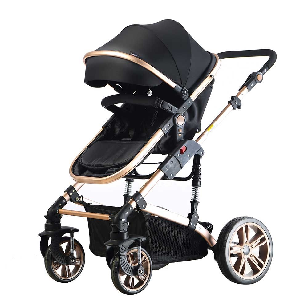 Teknum 3-in-1 Pram Stroller - Story - Black