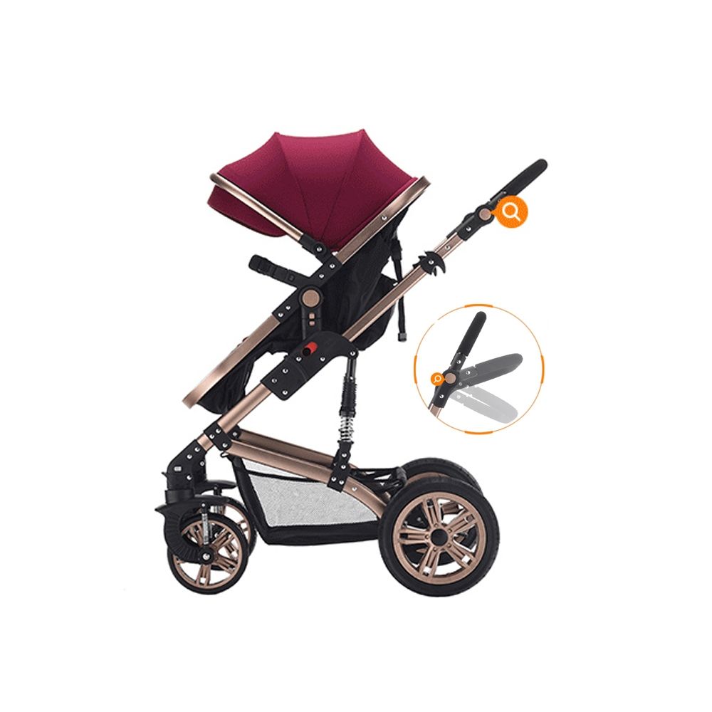 Teknum - 3 in 1 Pram Stroller - Wine