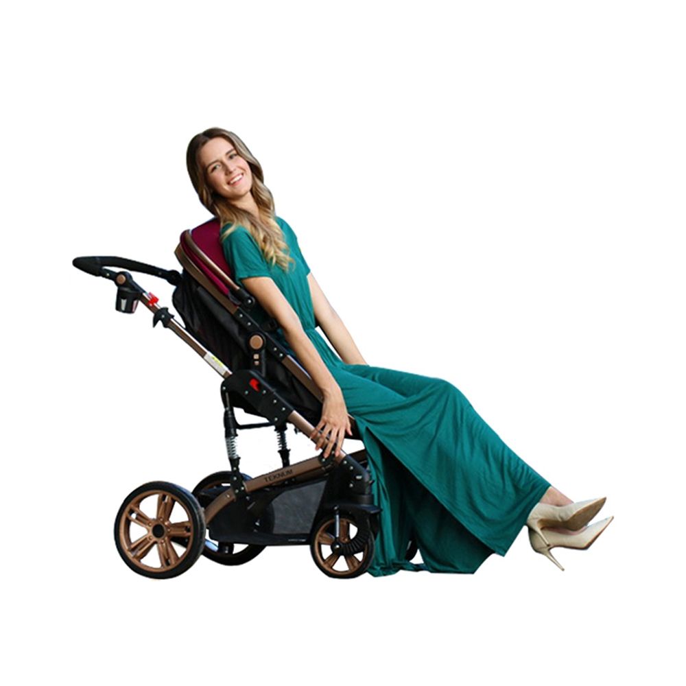 Teknum - 3 in 1 Pram Stroller - Wine