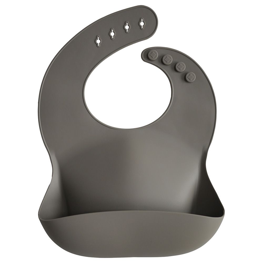 Mushie - Silicone Bib - Dove Grey