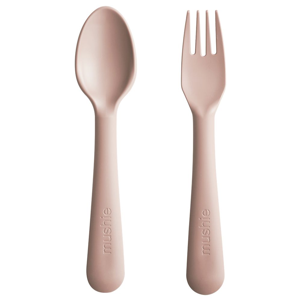 Mushie - Fork & Spoon - Blush