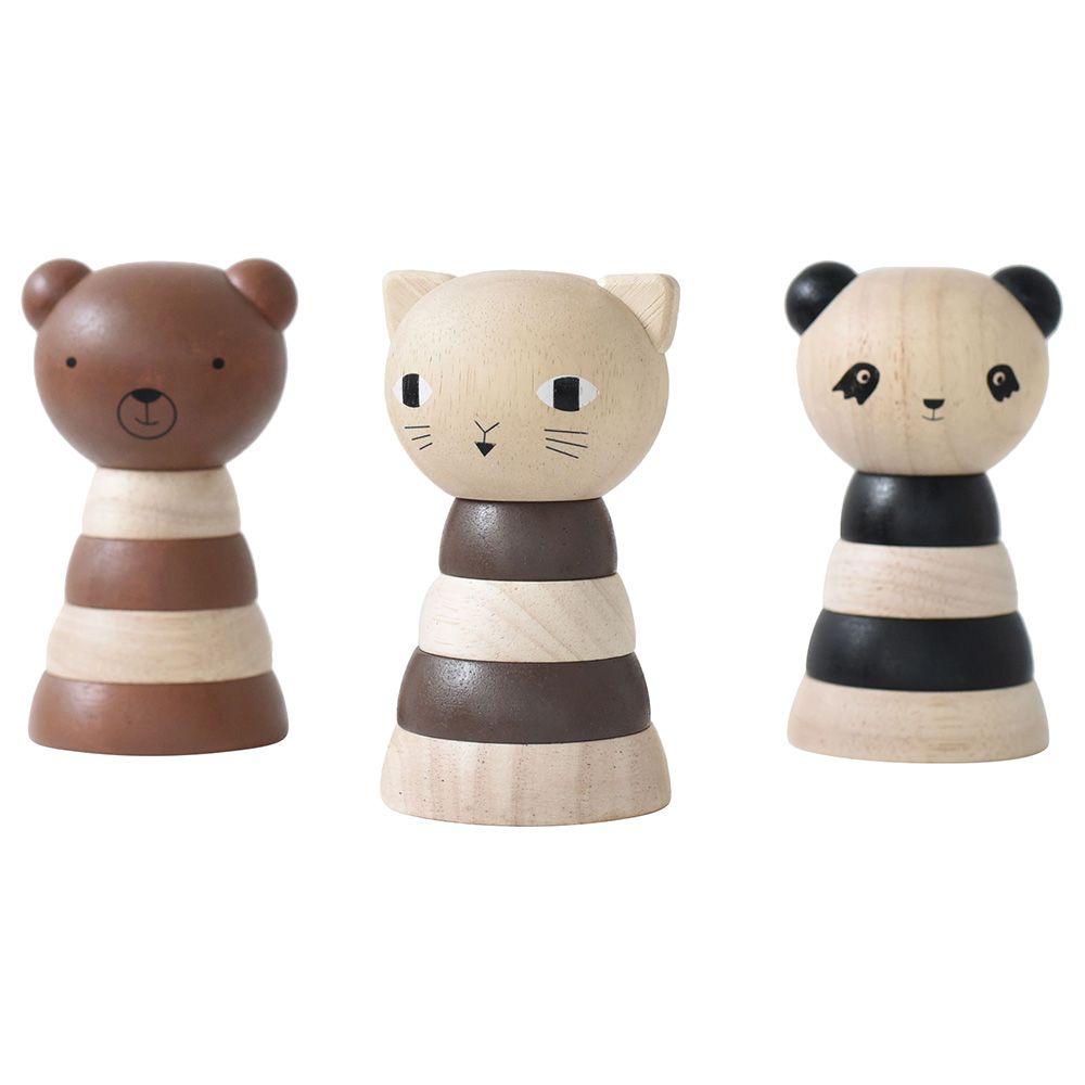 Wee Gallery - Wood Stacker Toy - Panda