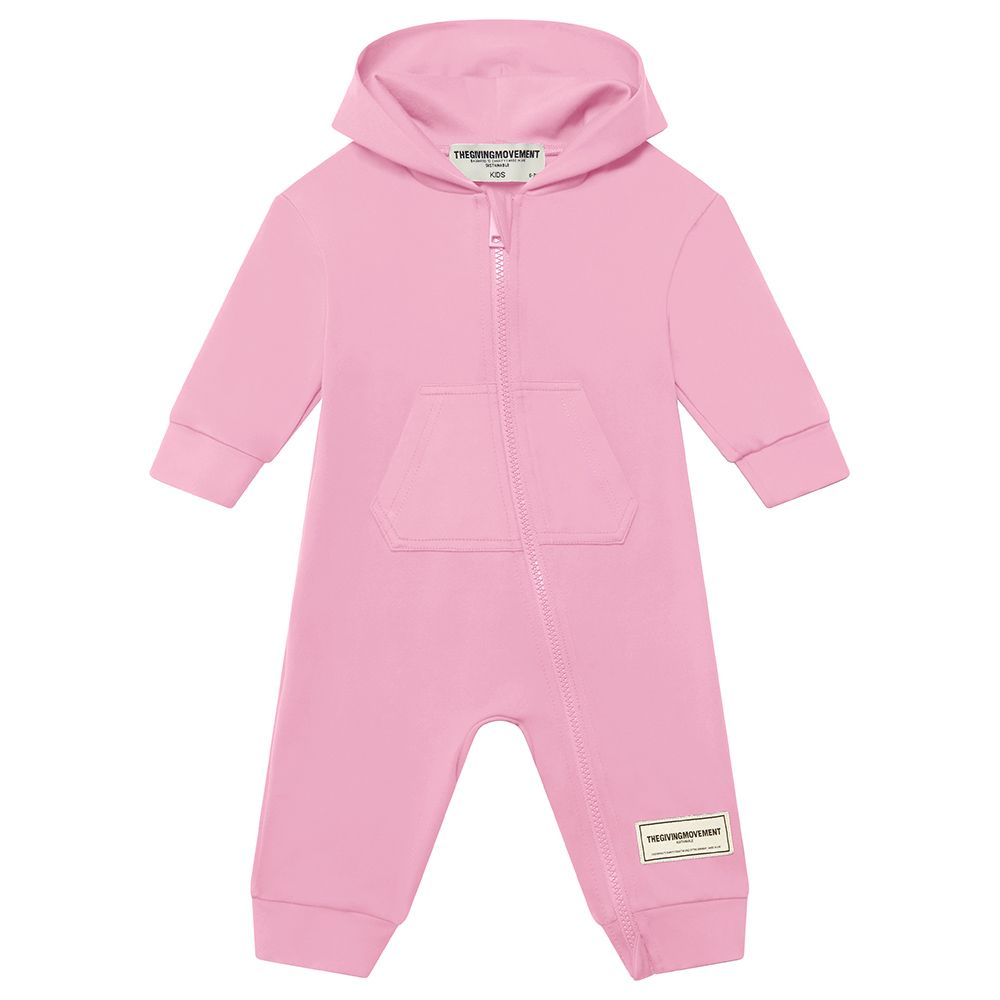 The Giving Movement - Baby Recycled Jumpsuit - Sugar Pastel Pink