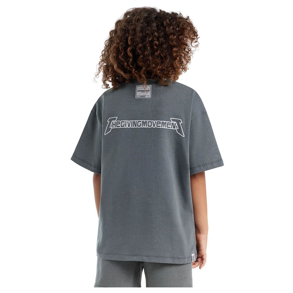 The Giving Movement - Kids Oversized Fit T-Shirt - Anthrocete Grey