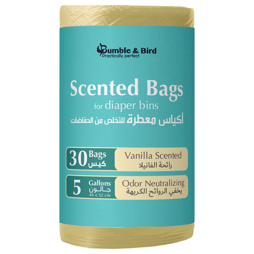 Bumble & Bird - 5 Gallon-Disposable Scented Bag 90pcs - Pack of 3 Scents