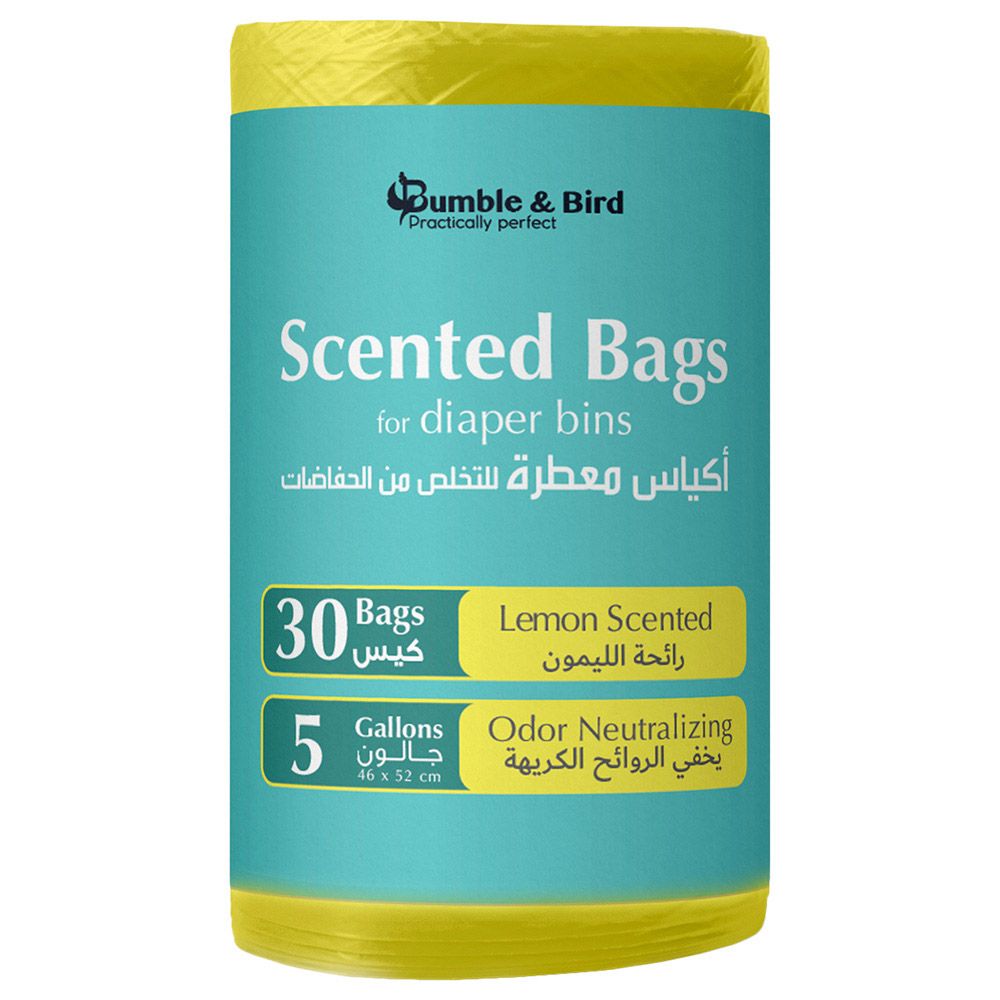 Bumble & Bird - 5 Gallon-Disposable Scented Bag 90pcs - Pack of 3 Scents