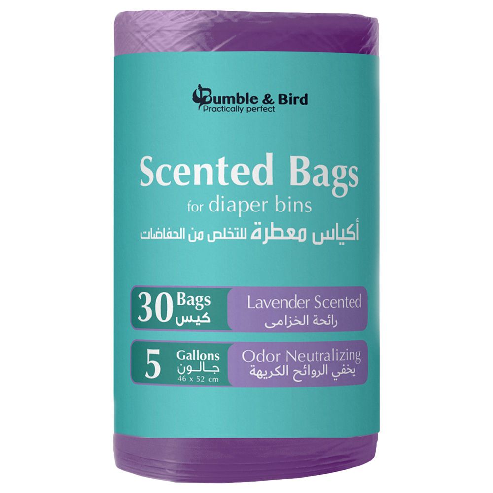 Bumble & Bird - 5 Gallon-Disposable Scented Bag 90pcs - Pack of 3 Scents