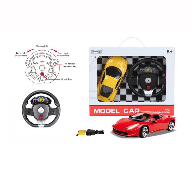 Taindu - 1:18 Ferrari RC Car Sensing Controller - Yellow