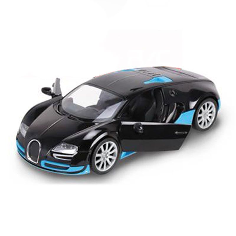 Taindu - 1:12 Bugatti RC Car With Lights - Blue