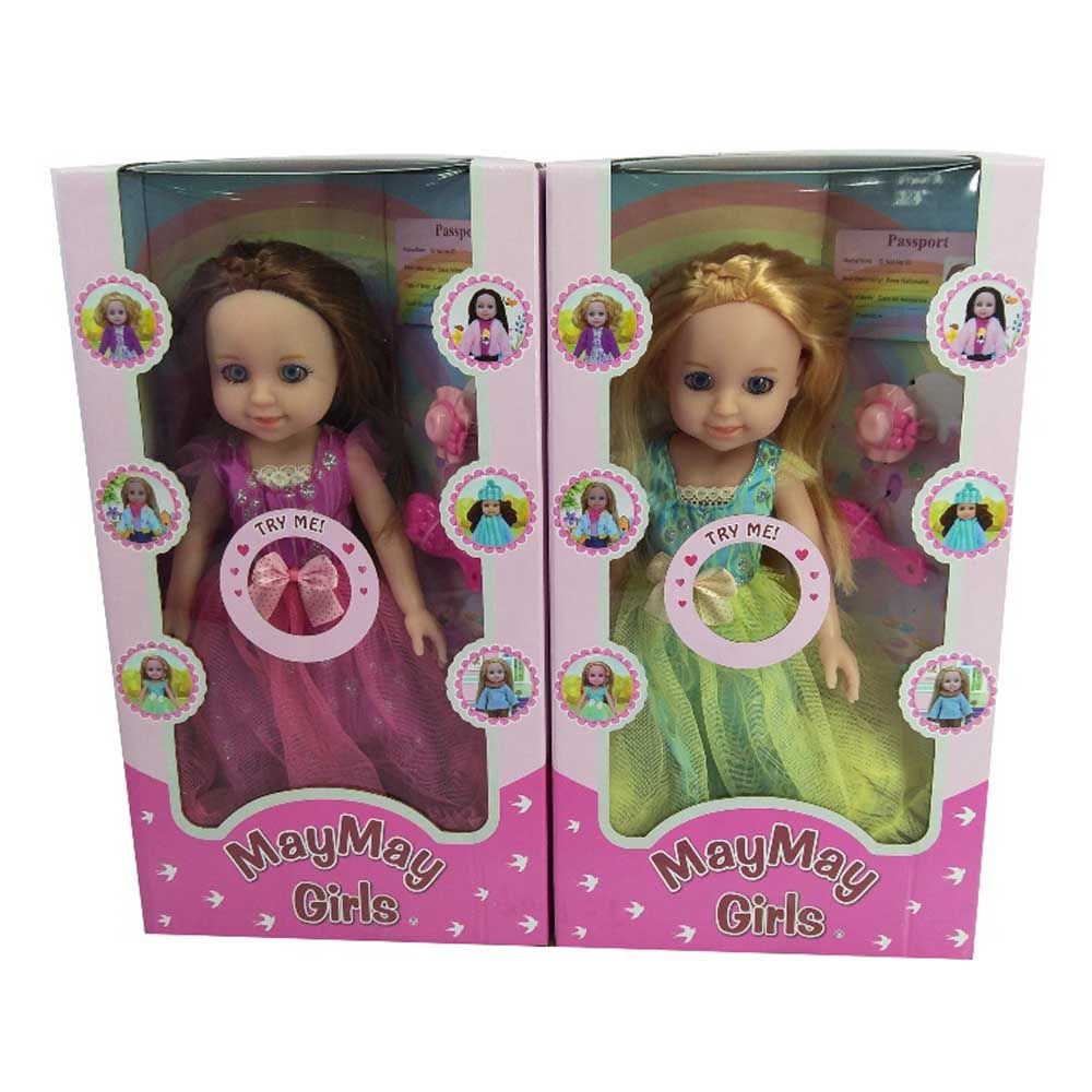 Maymay Girl - Fashion Doll - Pack of 2 - Red & Pink