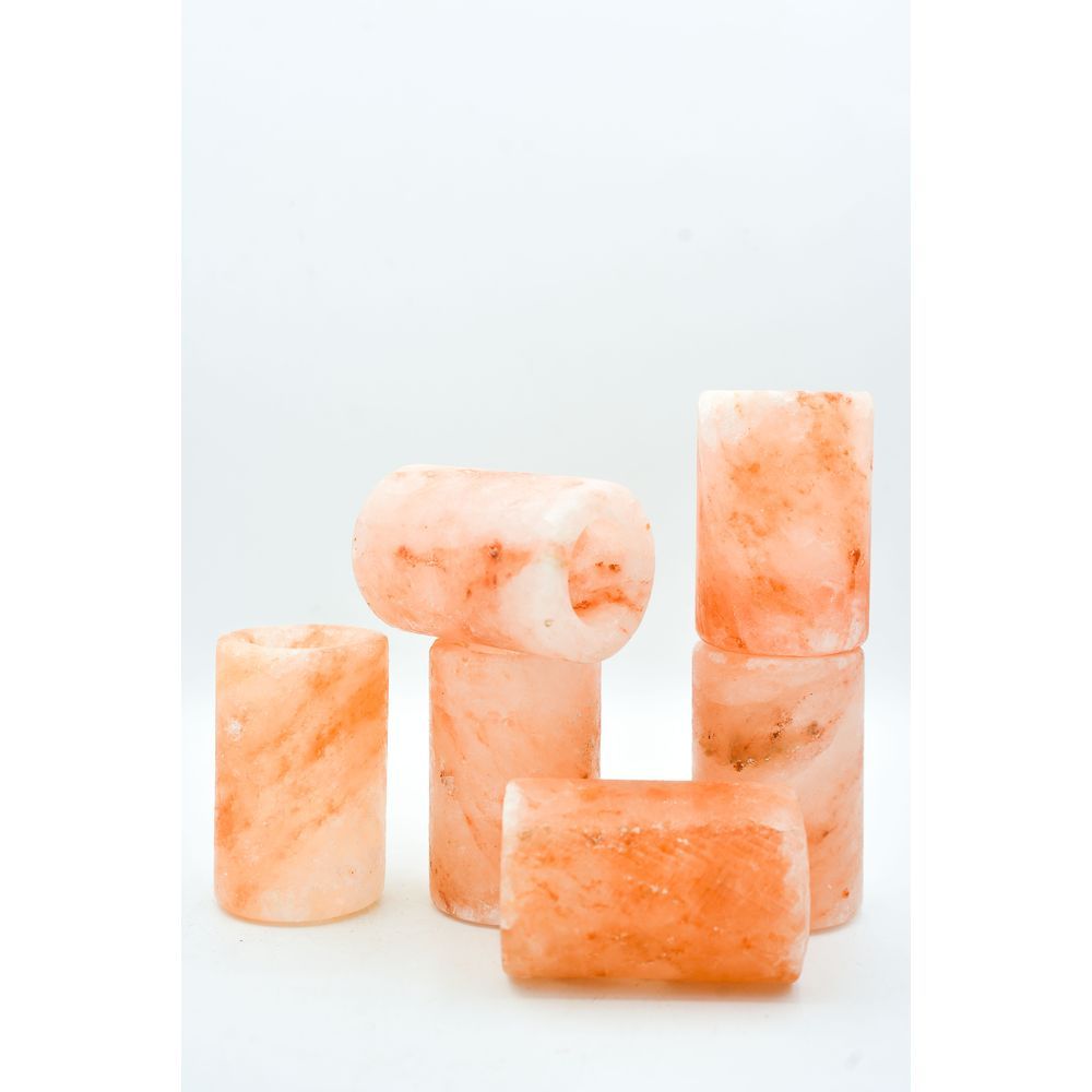 Himalayan Salt - Natural Salt Shooter Glass 6pcs - Pink