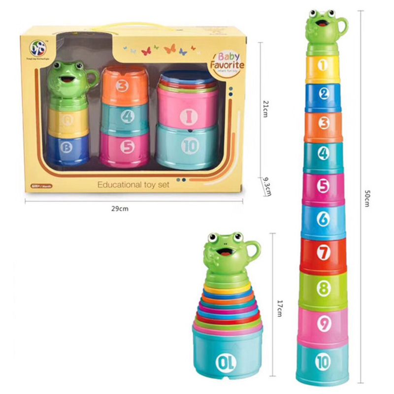 Feng Ling SixOneEight - Baby Funny/Bath Stacking Cups - 11pc