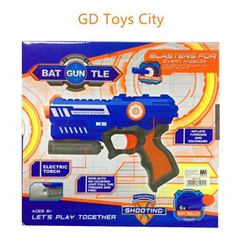 Air Blaster - Launch Gun w/ Electric Torch - Blue