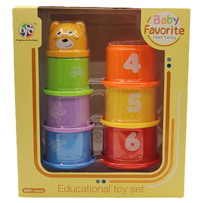 Feng Ling SixOneEight - Baby Bath Funny Stacking Cups - 7pc