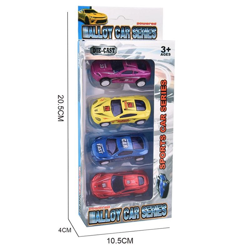 Die Cast Model - Free Way Die Cast Car 4pcs - Assorted