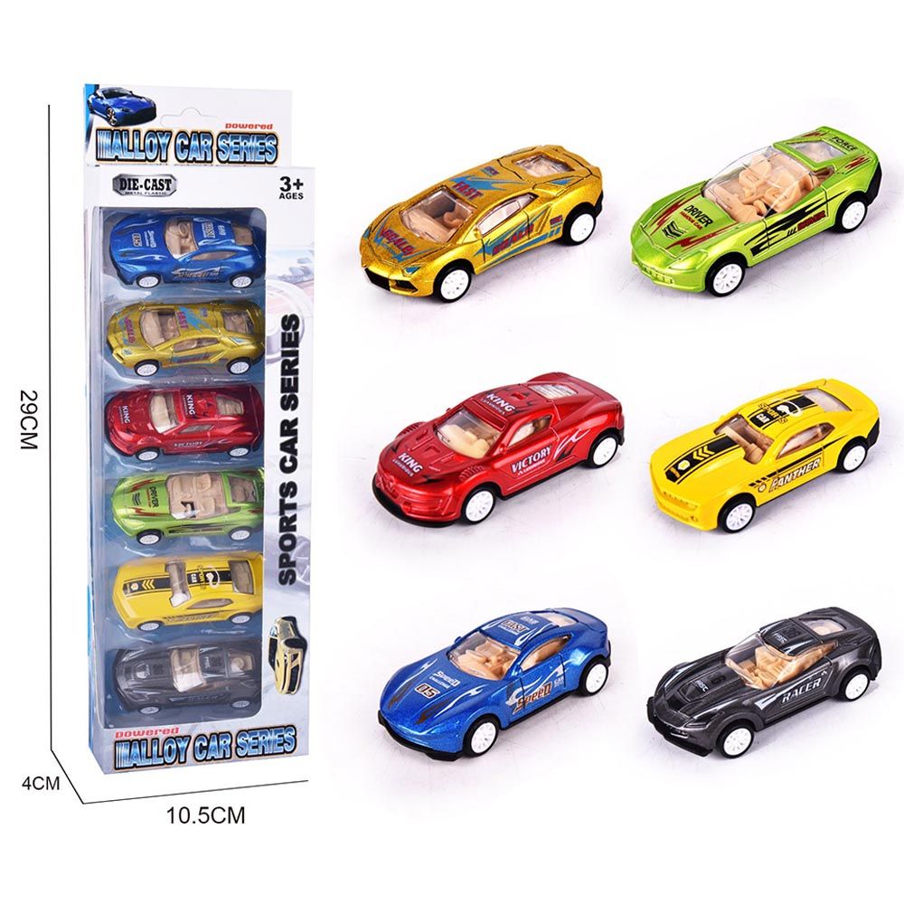 Die Cast Model - Free Way Die Cast Car 6pcs Assorted 1pc