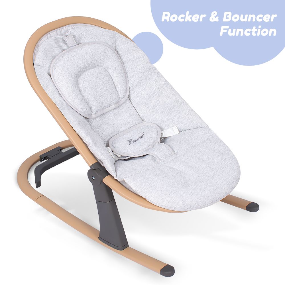 Teknum - 3-Stage Baby Bouncer With Recliner Seat - Ivory