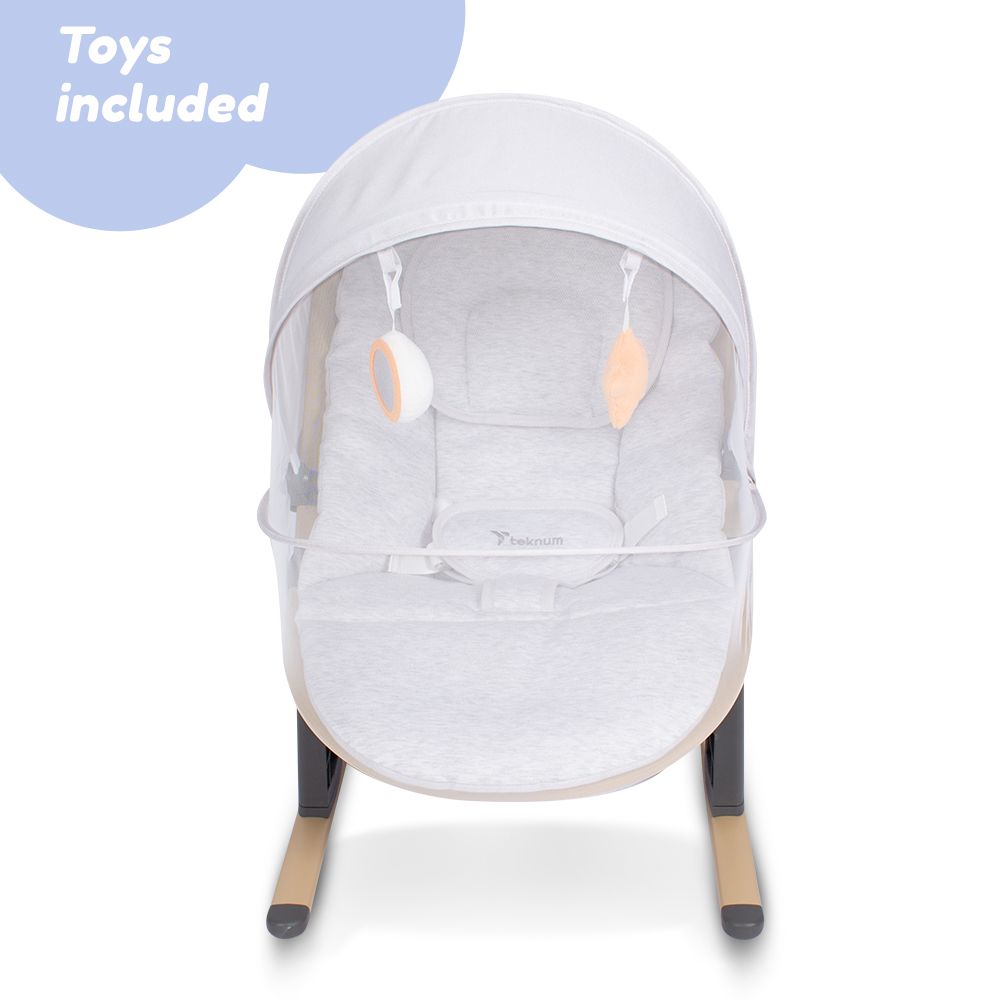 Teknum - 3-Stage Baby Bouncer With Recliner Seat - Ivory