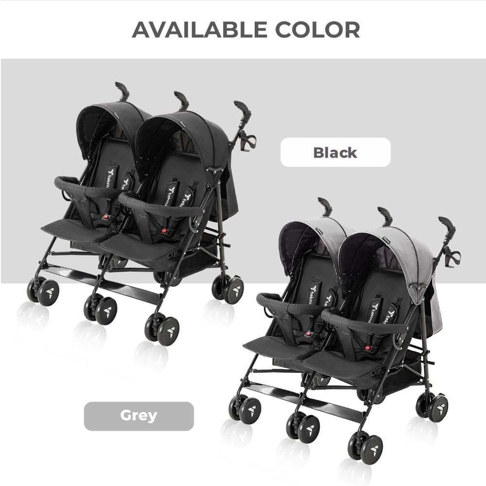 Teknum - Fellow Twin Stroller - Grey