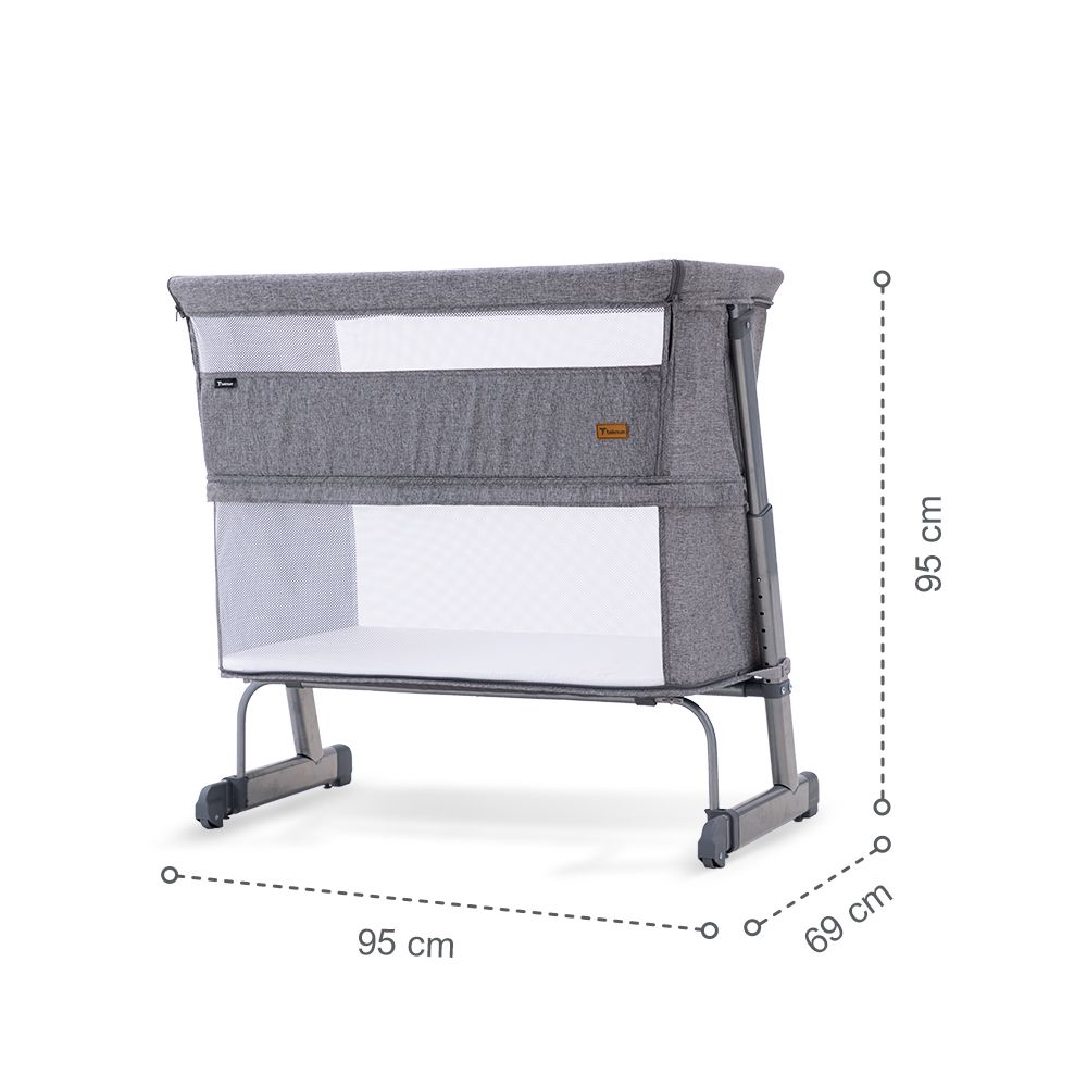 Teknum - All-in-1 Bedside Crib Cot And Sofa Expansion Pack - Grey