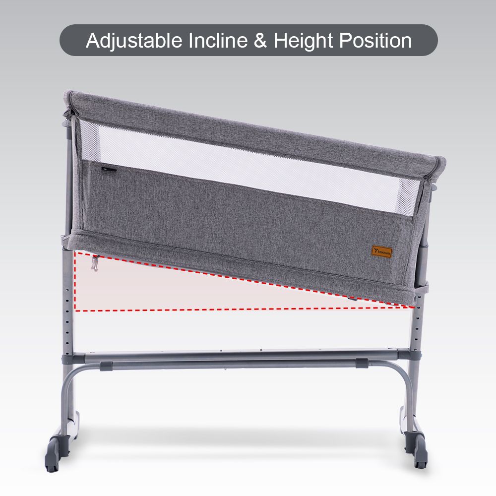 Teknum - All-in-1 Bedside Crib Cot And Sofa Expansion Pack - Grey