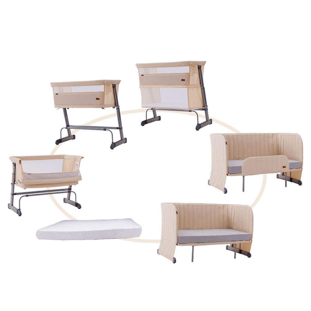 Teknum - All-in-1 Bedside Crib Cot And Sofa Expansion Pack - Ivory