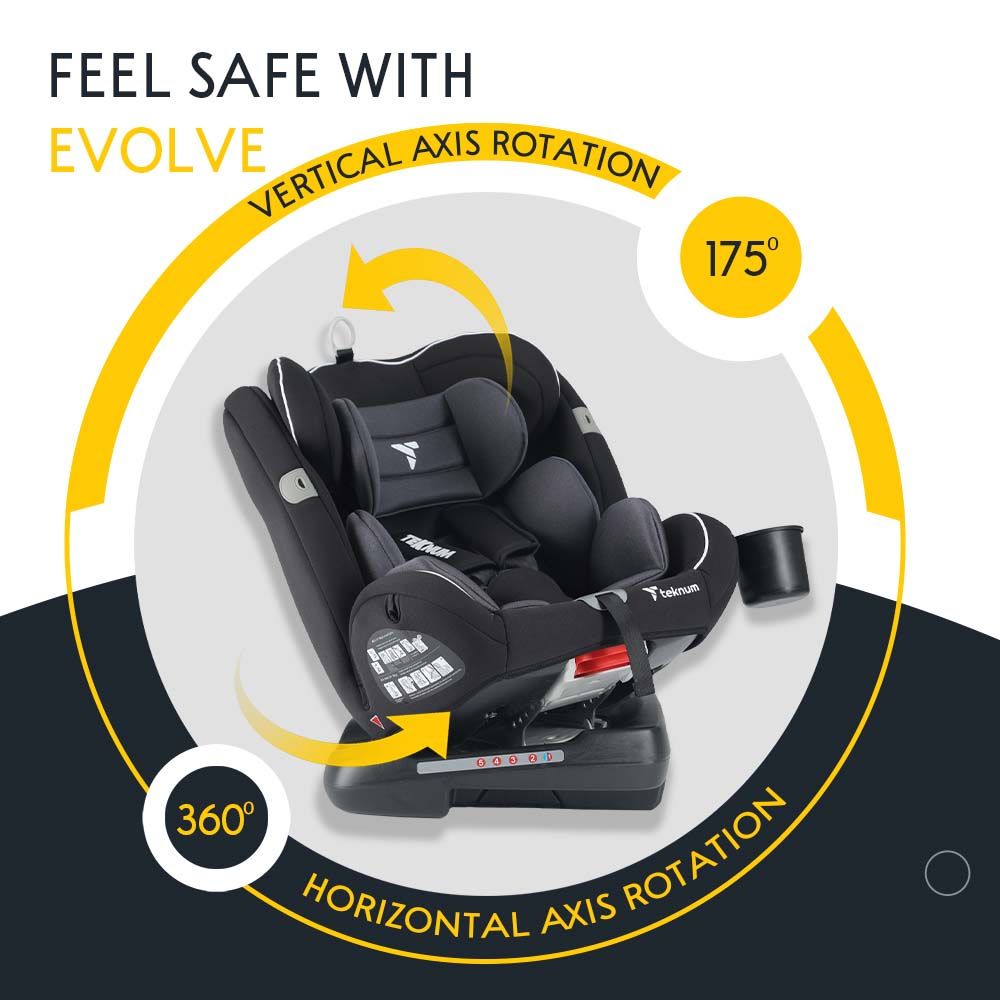 Teknum - Evolve 360 Car Seat Group 0+/1/2/3 - Grey