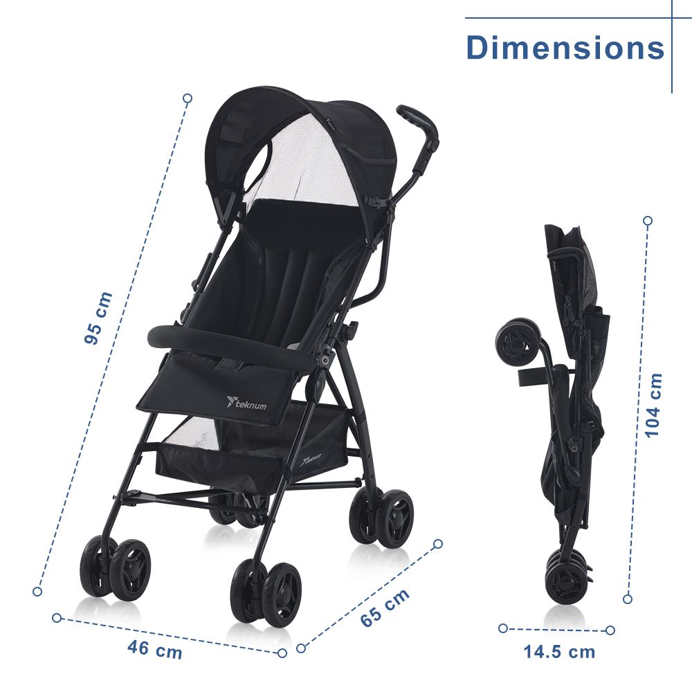 Teknum - Eco Lite Stroller - Black