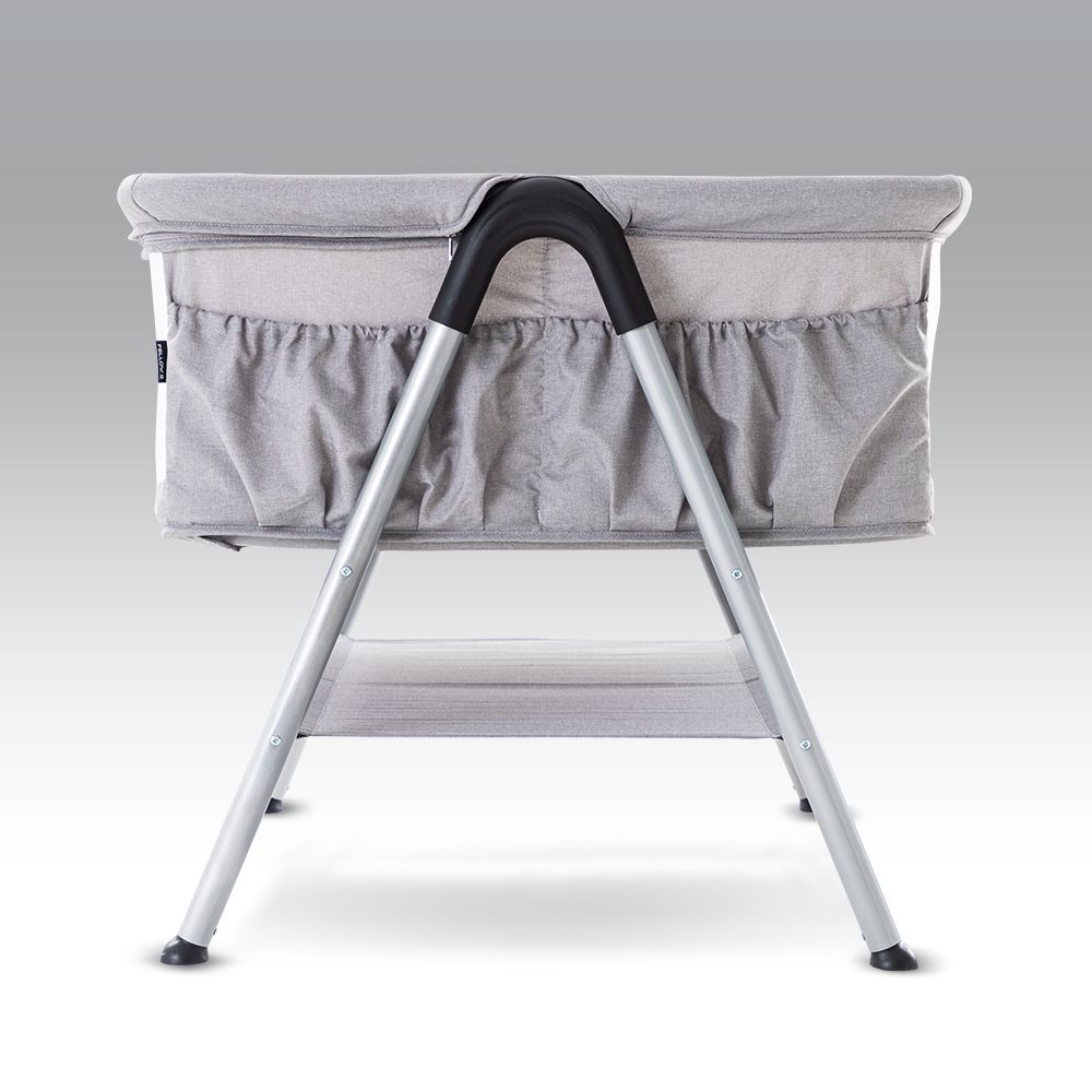 Teknum - Fellow 2 Twin Bedside Crib Bassinet - Grey