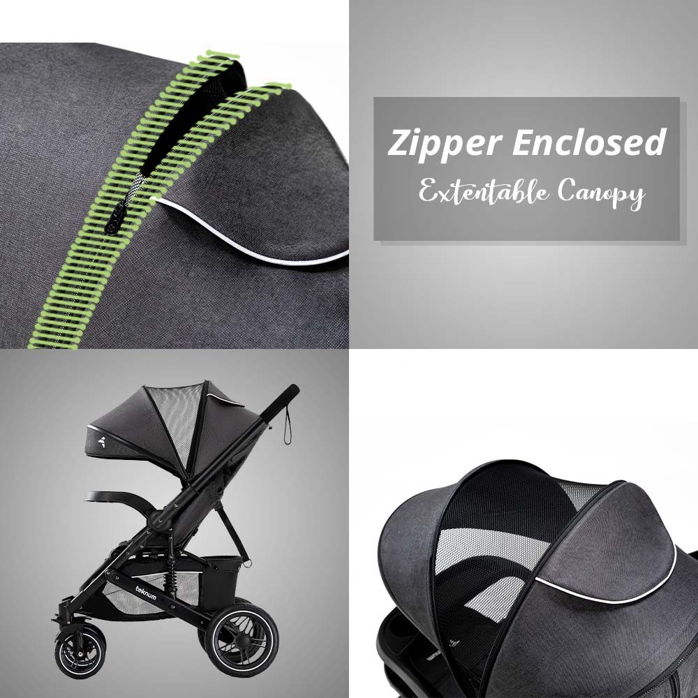 Teknum - Moon Walk - Reversible Stroller - Black