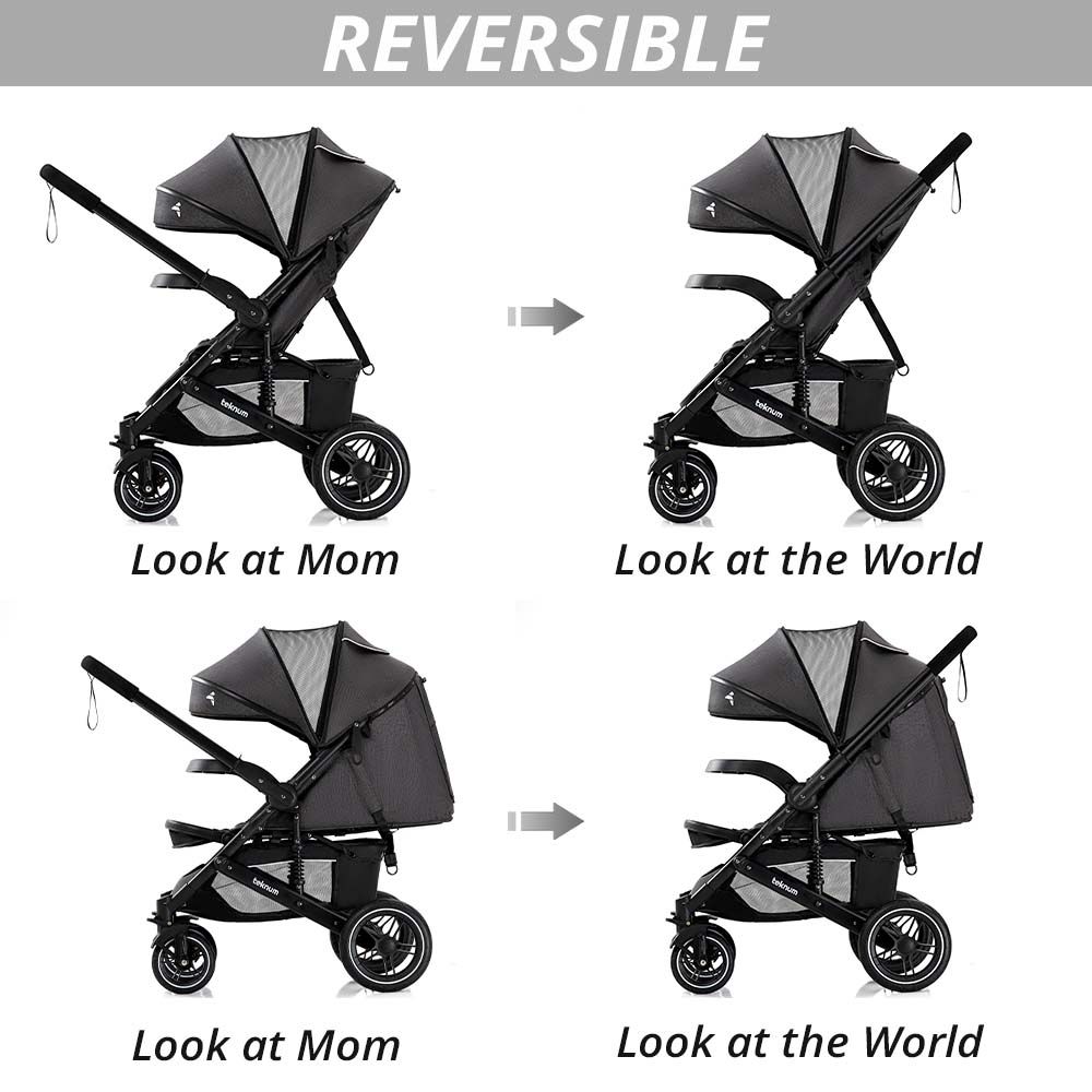 Teknum - Moon Walk - Reversible Stroller - Black