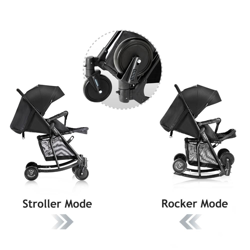 Teknum - 2-in-1 Glide Stroller - Black