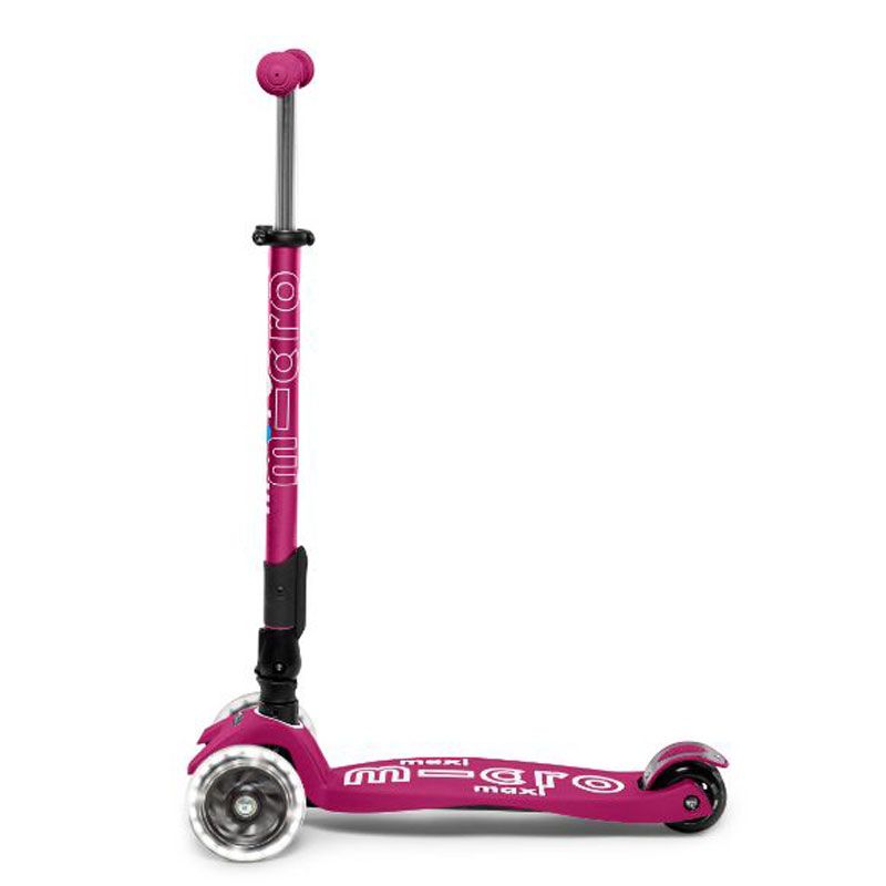 Maxi Micro - Deluxe Foldable Scooter LED - Berry Red