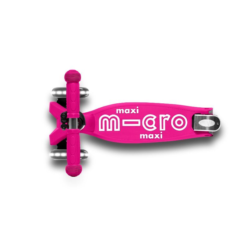 Maxi Micro - Deluxe Foldable Scooter LED - Shocking Pink