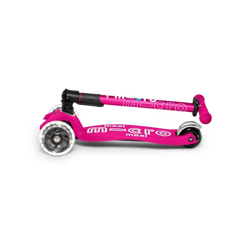 Maxi Micro - Deluxe Foldable Scooter LED - Shocking Pink