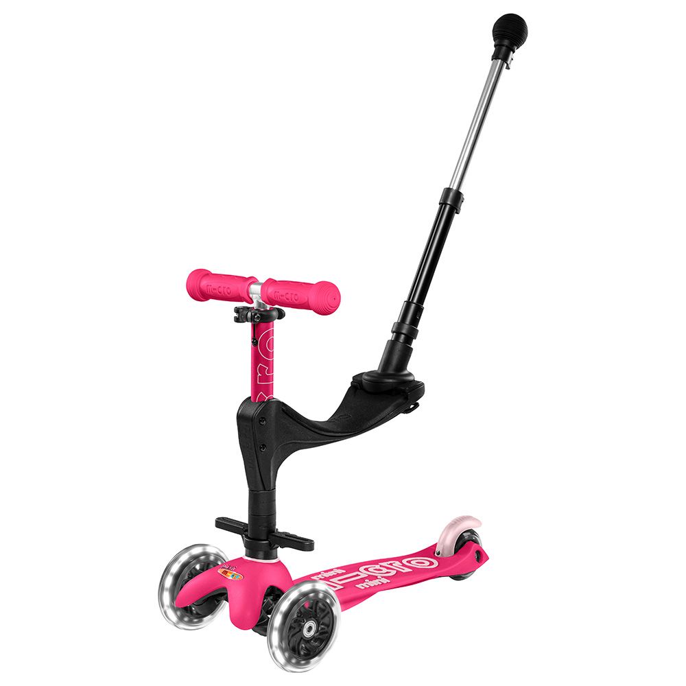 Micro - Kickboard Mini 3-in-1 Deluxe Scooter Plus LED - Pink