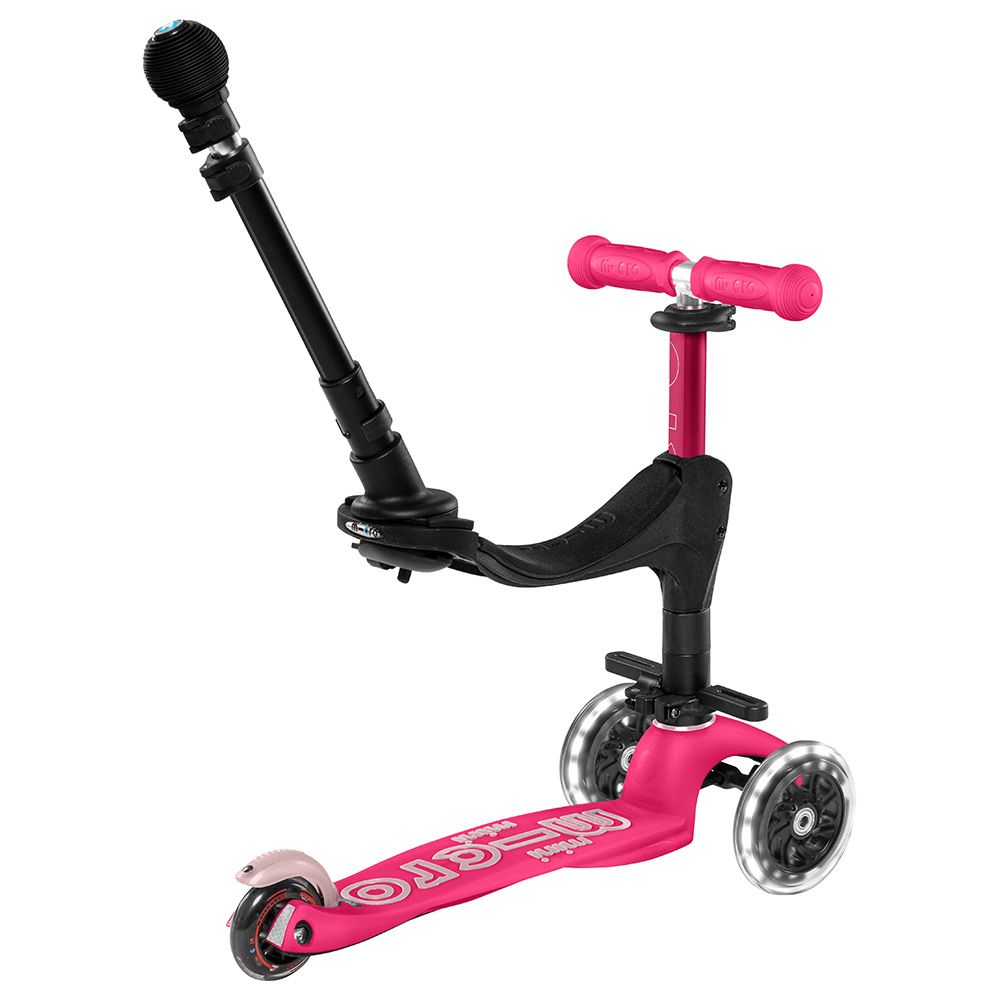 Micro - Kickboard Mini 3-in-1 Deluxe Scooter Plus LED - Pink