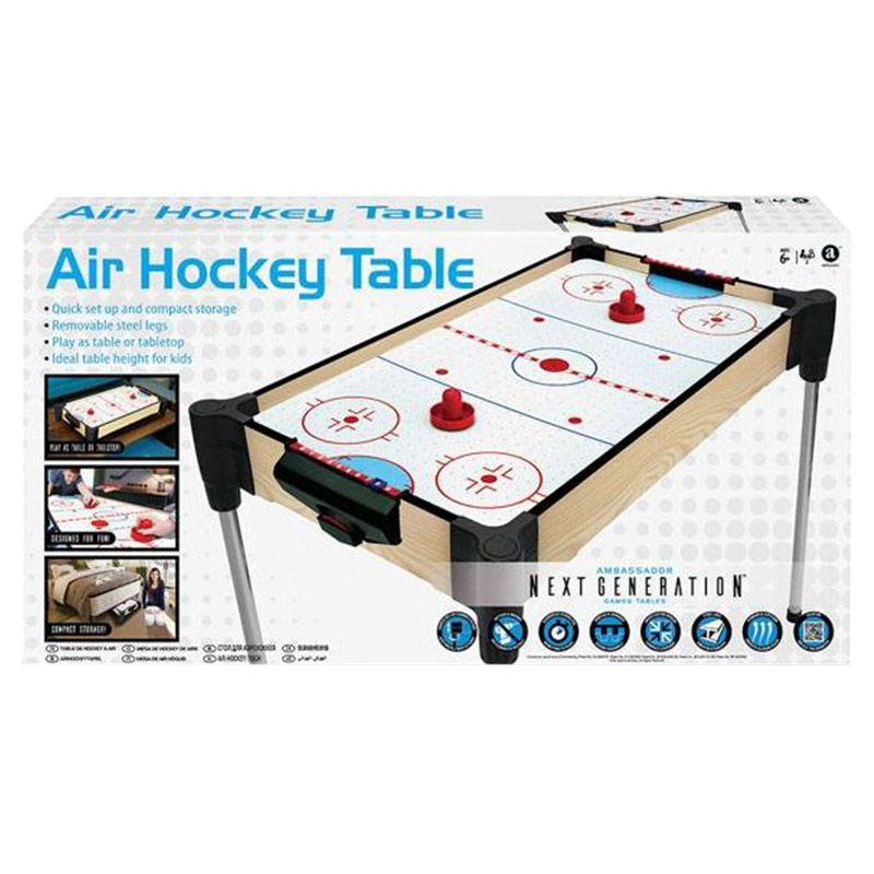 MA - 27" Wood Tabletop Air Hockey With Elevated Surface