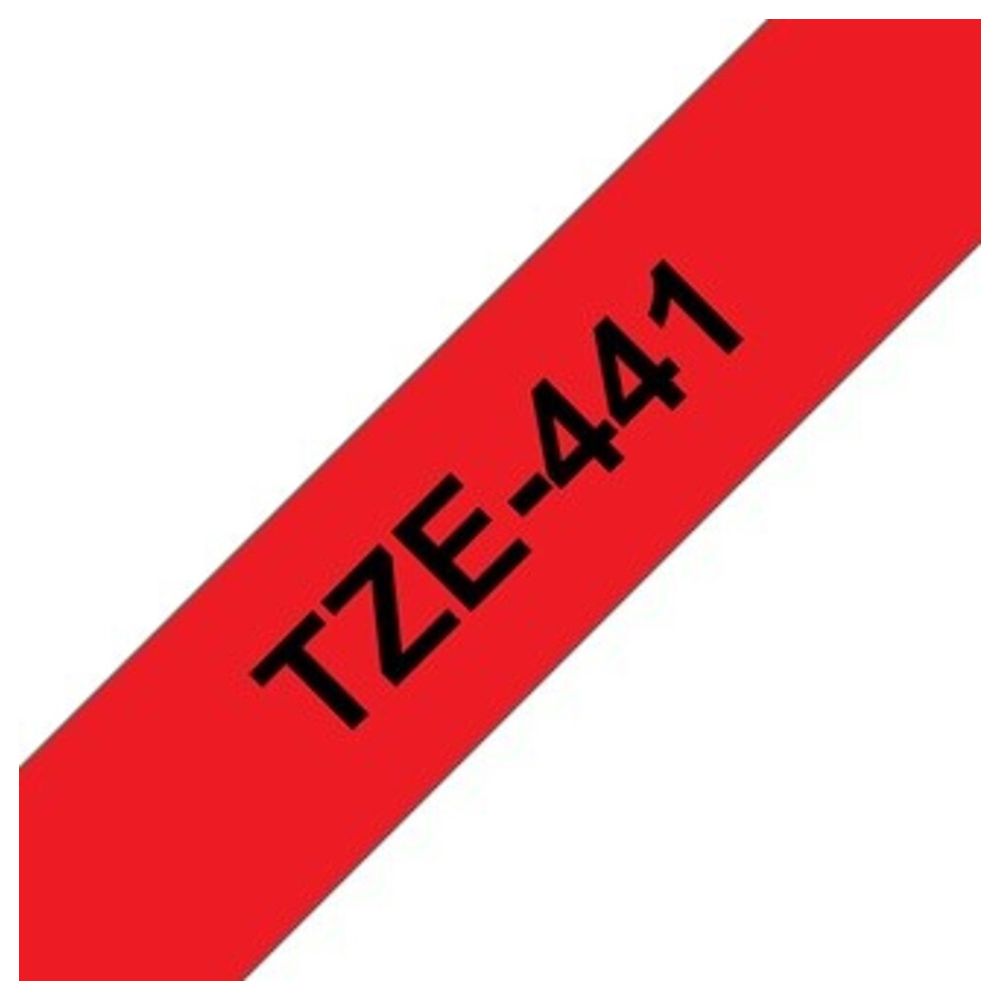 Brother - 18mm Black On Red Laminated Label Tape TZE-441