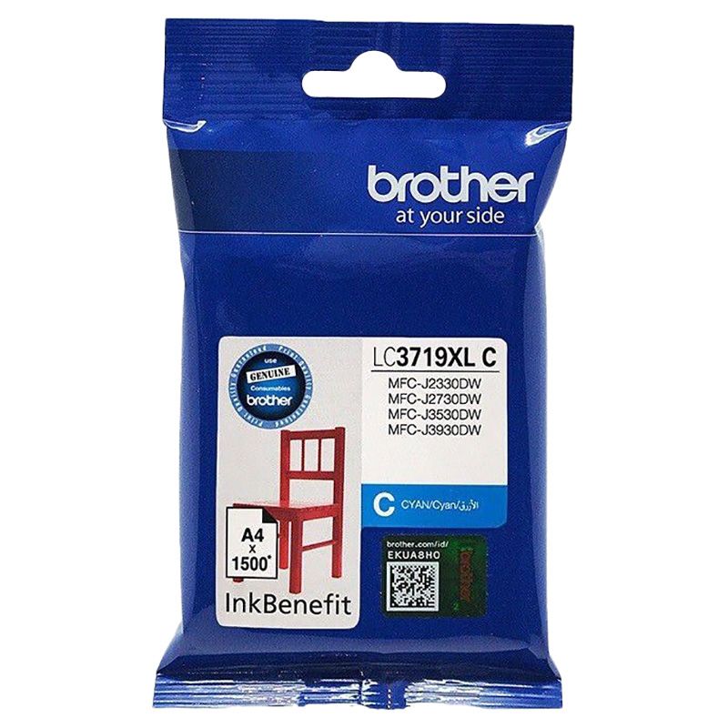 Brother - High Yield Ink Cartridge LC3719XLC - Cyan