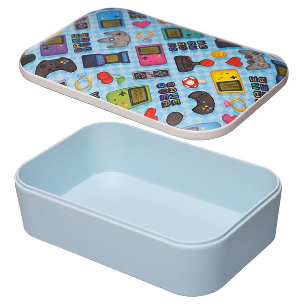 Puckator - Bambootique Game Over Reusable Lunch Box - Blue