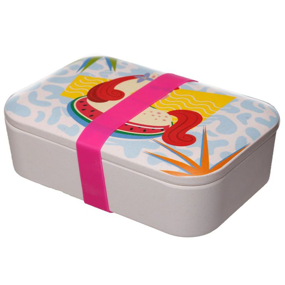 Puckator - Bamboo Vacation Unicorn Lunch Box - White