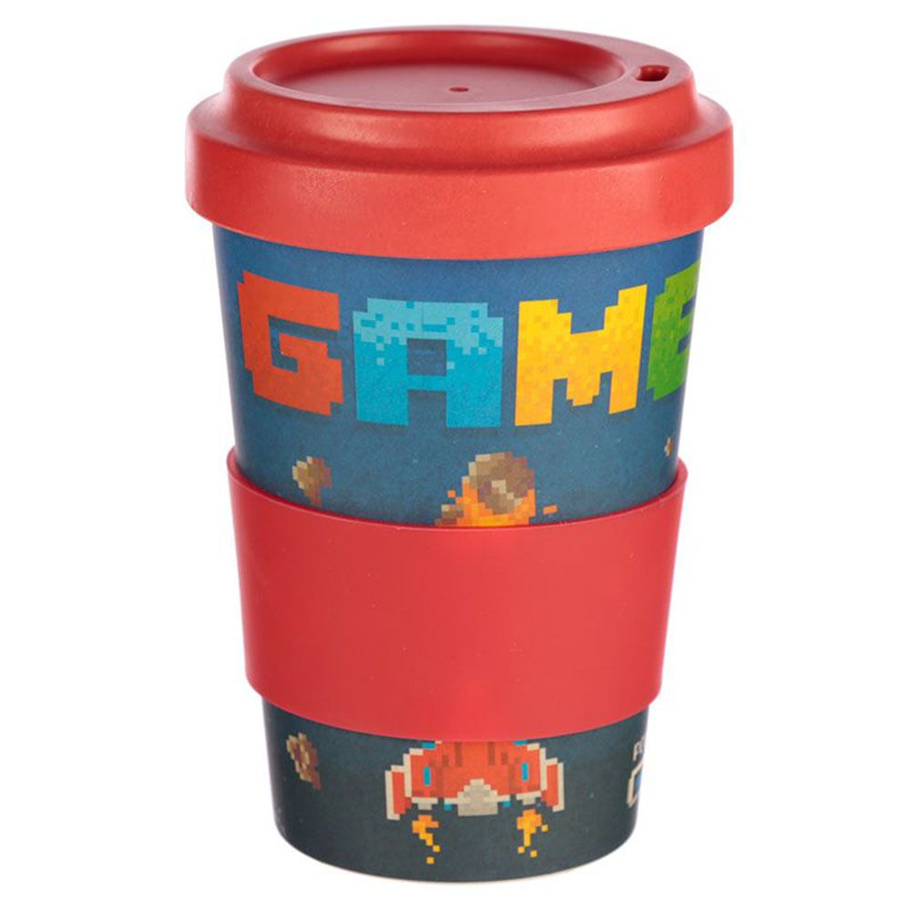 Puckator - Bambootique Game Over Design Travel Mug - Blue