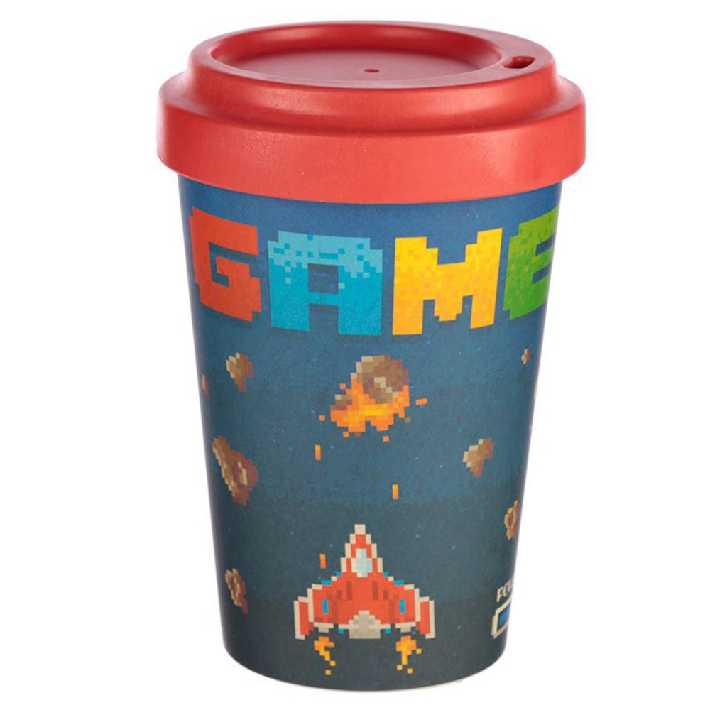 Puckator - Bambootique Game Over Design Travel Mug - Blue