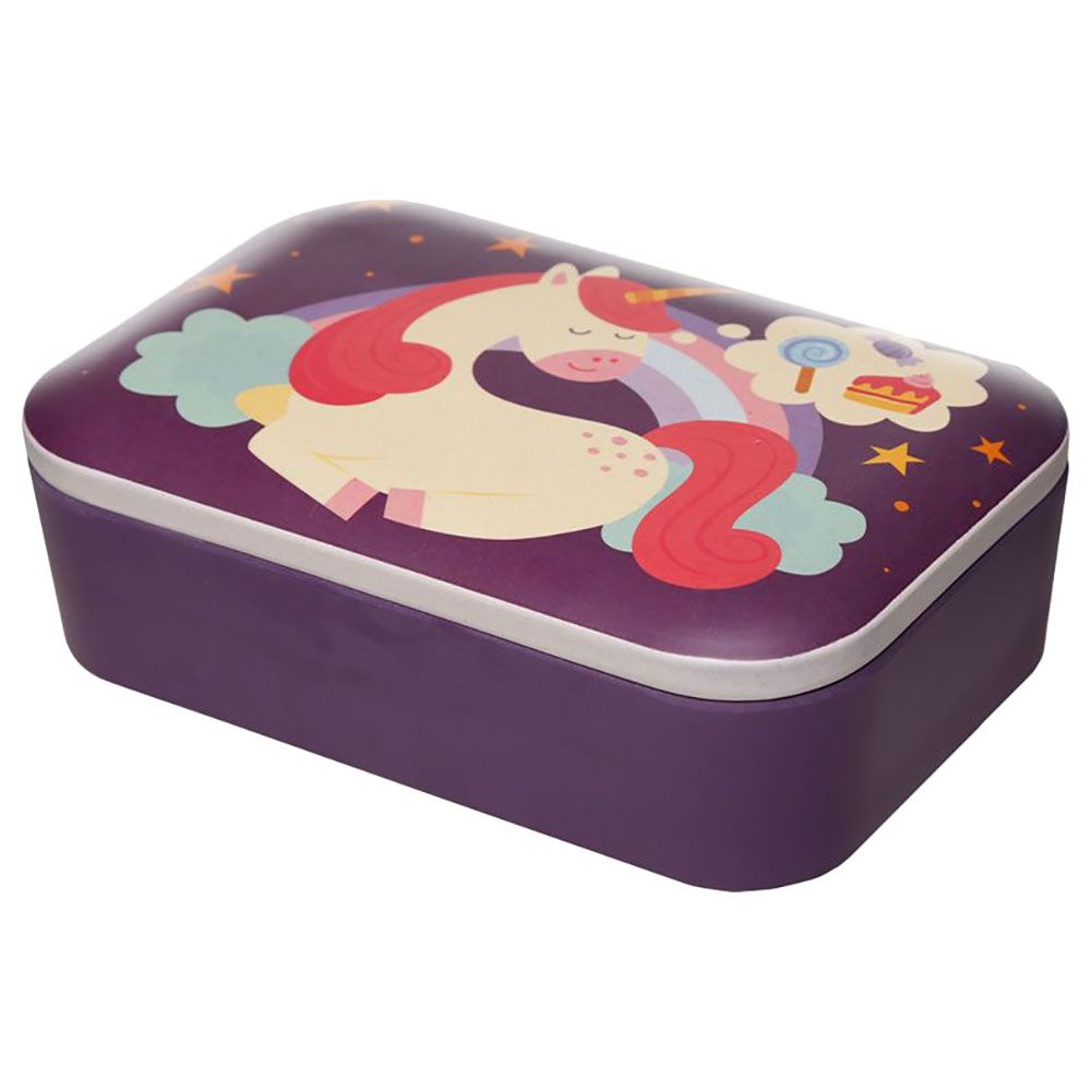 Puckator - Bambootique Unicorn Lunch Box - Purple