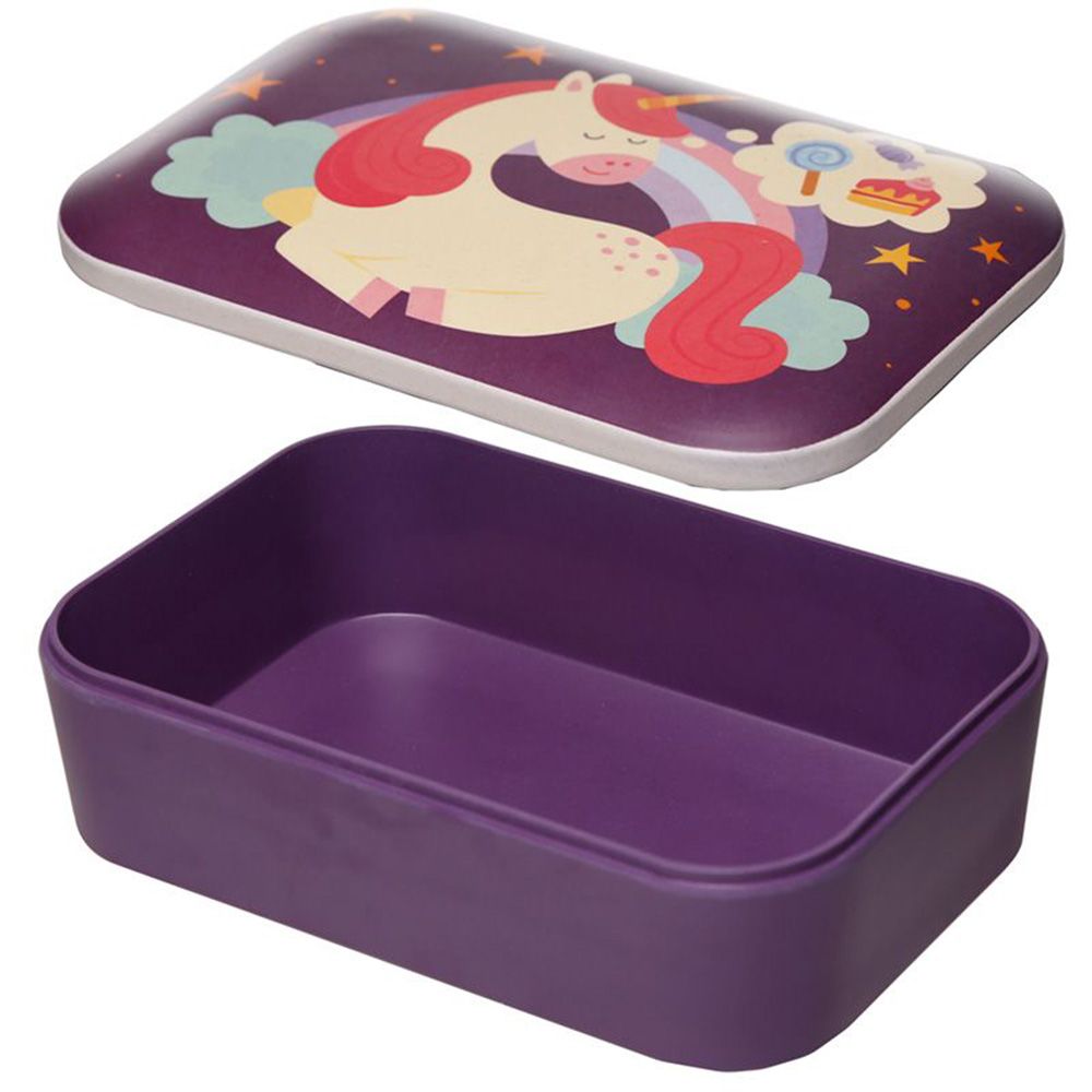 Puckator - Bambootique Unicorn Lunch Box - Purple